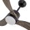 Iluminashop Ventilador de Techo con Luz LED y Mando 24W Negro/Roble