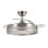 Iluminashop Ventilador de Techo con Luz LED y Mando 72W Níquel Motor DC
