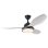 Iluminashop Ventilador de Techo con Luz LED y Mando 48W Negro/Blanco