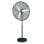 Standventilator IluminaShop 200W 3 Stufen Höhenverstellbar Schwere Basis Schwarz/Silber