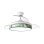 Iluminashop Ventilador de Techo con Luz LED y Mando 72W Blanco/Verde Motor DC