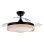 Iluminashop Ventilador de Techo con Luz LED y Mando 72W Negro/Madera Motor DC Aspas Retráctiles
