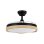 Iluminashop Ventilador de Techo con Luz LED y Mando 72W Negro/Madera Motor DC Aspas Retráctiles