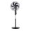Standventilator IluminaShop 85W 6 Flügel 3 Stufen Fernbedienung Timer Oszillierend Schwarz