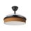 Iluminashop Ventilador de Techo con Luz LED y Mando 72W Negro/Naranja Motor DC