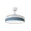 Iluminashop Ventilador de Techo con Luz LED y Mando 72W Blanco/Azul Motor DC