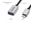 Adaptador USB-C para USB-A mtXtec Preto/Prateado 0,15 m