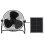 Iluminashop 309565 Ventilador de Suelo Solar 25W USB Negro
