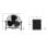 Iluminashop 309565 Ventilador de Suelo Solar 25W USB Negro