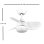 Iluminashop 305321 Ventilador de Techo LED Verano e Invierno con Mando a Distancia 24W Blanco