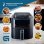 Airfryer Grunkel Black Light Fryer 6L 1400W 12 Programma's Touch Display