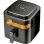 Freidora de aire Grunkel Black Light Fryer 6 L 1400 W con ventana