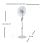 Iluminashop 309539 Ventilador de Pie con Mando a Distancia 45W Blanco/Gris