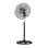 Iluminashop 309525 Ventilador de Pie 75W Negro/Plata