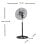 Iluminashop 309525 Ventilador de Pie 75W Negro/Plata