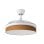 Iluminashop 350599 Ventilador de Techo LED con Mando a Distancia Palas Retractiles 72W Blanco/Naranja