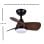 Iluminashop 305287 Ventilador de Techo LED Verano e Invierno con Mando a Distancia 24W Negro/Marrón