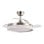 Iluminashop 350455 Ventilador de Techo LED con Temporizador Mando a Distancia Palas Retractiles 72w Plata