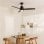 Create Wind Stylance Ventilador de Techo con Luz con Controlador de Pared 40W Negro