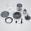 Tritatutto universale senza fili Severin Km 3866 con batteria - 200 W Nero opaco / Acciaio inossidabile spazzolato / Vetro