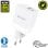 Muvit For Change Cargador de Pared 1 USB 12W + 1 USB-C PD 45W Blanco