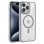 Cool Carcasa Magnética con Borde Plata para iPhone 15 Pro