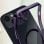 Cool Carcasa Magnética con Borde Violeta para iPhone 15 Plus