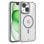 Cool Carcasa Magnética con Borde Plata para iPhone 15 Plus