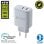 Muvit For Change Cargador de Pared 1 USB-C PD 45W + 1 USB-C PD 20W Blanco