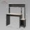 Homcom Mesa De Ordenador Moderna Con Estantes 114x45x138 Cm Gris Y Natural