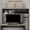 Homcom Mesa De Ordenador Moderna Con Estantes 114x45x138 Cm Gris Y Natural