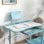 Zonekiz Juego De Escritorio Y Silla Para Niños 80x49,5x82-104 Cm Azul Y Blanco