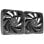Mars Gaming MF-NCLX2 Kit 2 Ventoinhas Ultra-Silenciosas FDB 120mm Design de Pás Híbridas PWM Pretas