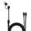 Muvit For Change Cable USB-C + USB a 2x USB-C 3A/60W 1m Negro