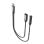 Muvit For Change Splitter USB-C Lade- und Musikkabel Schwarz