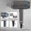 Asciugacapelli professionale Proficare Ht 3082 Ionic, design a tubo, illuminazione a LED, 3 livelli di temperatura