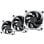 Lot de 3 ventilateurs supplémentaires Hyte THICC FP12 blancs 120 mm