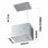 Ciarra AW4850W Hotte aspirante Pinnacle Island 48 cm A+++ Marbre Blanc