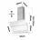 Ciarra AW6736NW Hotte aspirante décorative inclinée 60 cm A+++ Blanc