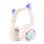 Kinsi AKZ-62 Auriculares Inalámbricos Orejas de Gato RGB Blancos