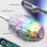 Kinsi BM530 Ratón Óptico Gaming Inalámbrico RGB 3600DPI Transparente Negro