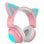 Kinsi 2S Auriculares Gaming RGB Cat Ear Rosas