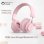Kinsi BT06C Auriculares Inalámbricos Bluetooth Infantiles Student Music Sync Glow Blancos