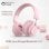 Kinsi BT06C Auriculares Inalámbricos Bluetooth Infantiles Student Music Sync Glow Rosa