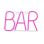 Forever Neon Led Bar Pink Bat Letrero de Neón BAR con USB