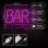 Forever Neon Led Bar Pink Bat Letrero de Neón BAR con USB