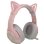Kinsi K9 Auriculares Gaming RGB con Orejas Rosas