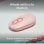 Logitech Pop Mouse Mouse wireless compatto con funzione Emoji personalizzabile, rosa