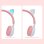 Kinsi Y08M Auriculares Inalámbricos Bluetooth Infantiles RGB con Orejas de Gato Azules