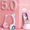 Kinsi Y08M Auriculares Inalámbricos Bluetooth Infantiles RGB con Orejas de Gato Rosas